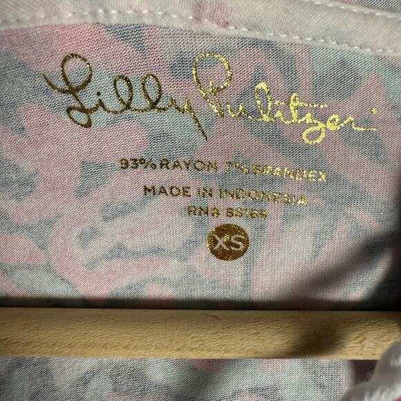 Lilly Pulitzer Rylie UPF 50+ Cover-Up Hooded Dress Pop Up Lobstah Roll Print XS - Picture 7 of 8